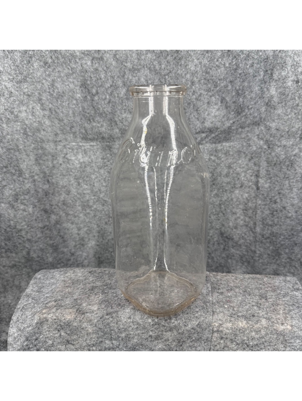 Vintage Biltmore Dairy Farms Asheville, NC One Quart Clear Milk Bottle 226